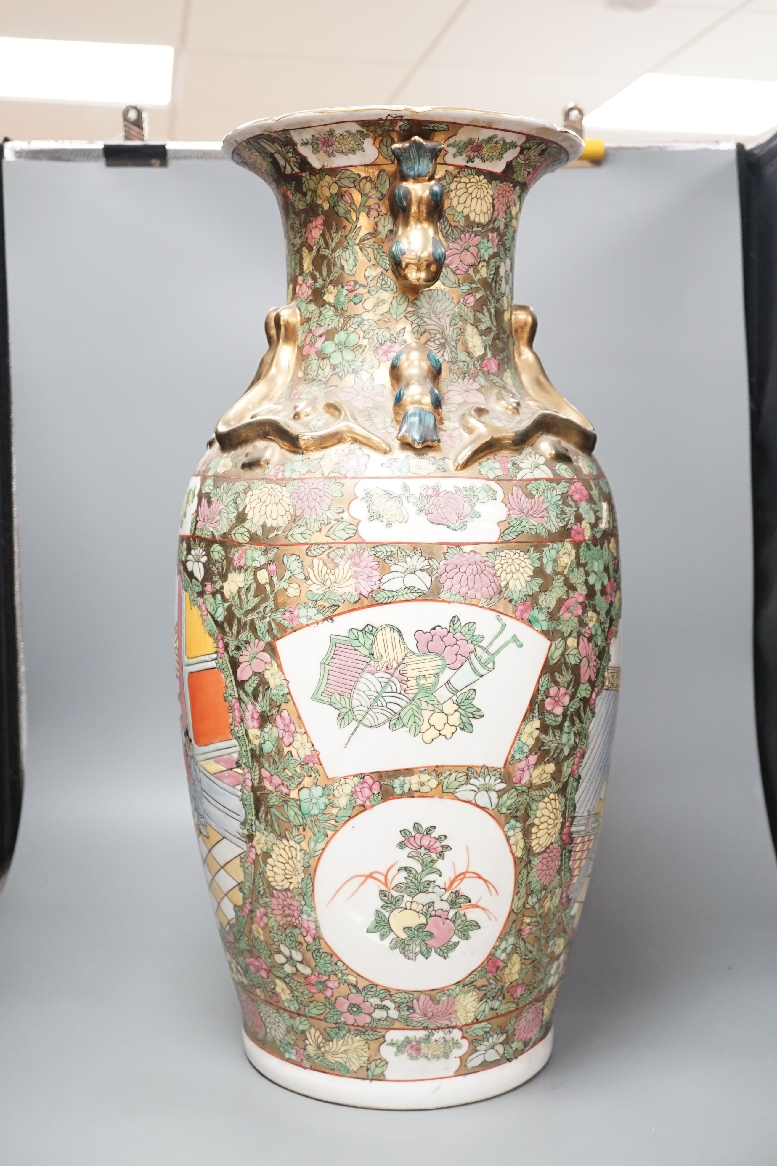 A large Chinese porcelain vase, 61cm high
